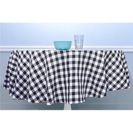 HOME MAISON Home Maison UMID 15980D=12 Tablecloth For Home  Kitchen  Décor - Buffalo Plaid Gingham Checkered - 70R - Navy Blue UMID 15980D=12